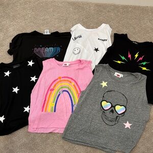 Dennys NY Graphic T-Shirts Set - Black, Pink, Gray